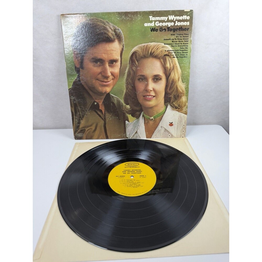 Tammy Wynette and George Jones We Go Together Vinyl 1971 Epic KE 30802 Country